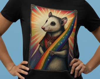 Gay Pride Opossum Shirt Gay Possum T Shirt Subtle Pride Shirt Tarot Card Shirt Tarot Shirts Women Queer Shirt LGBTQ Pride Shirt