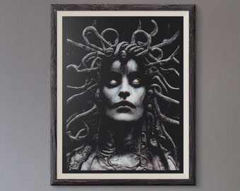 Medusa Art Medusa Wall Art Medusa Art Print Medusa Poster Medusa Decor Greek Mythology Art Medusa Print Medusa Wall Decor Mythology Wall Art