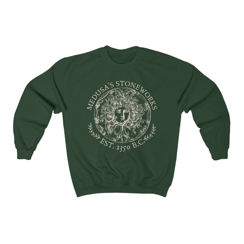 Sweat Medusa Sweat livresque Sweat livre Sweat lecture mythologie grecque Dark Academia Vêtements Chemise poète image 6