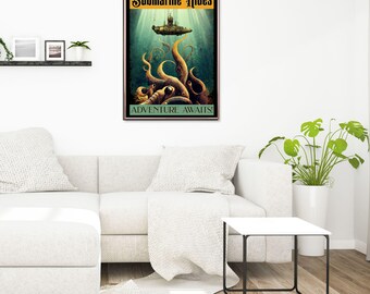 ジュール・ヴェルヌ ポスター ジュール・ヴェルヌ アートプリント 海底