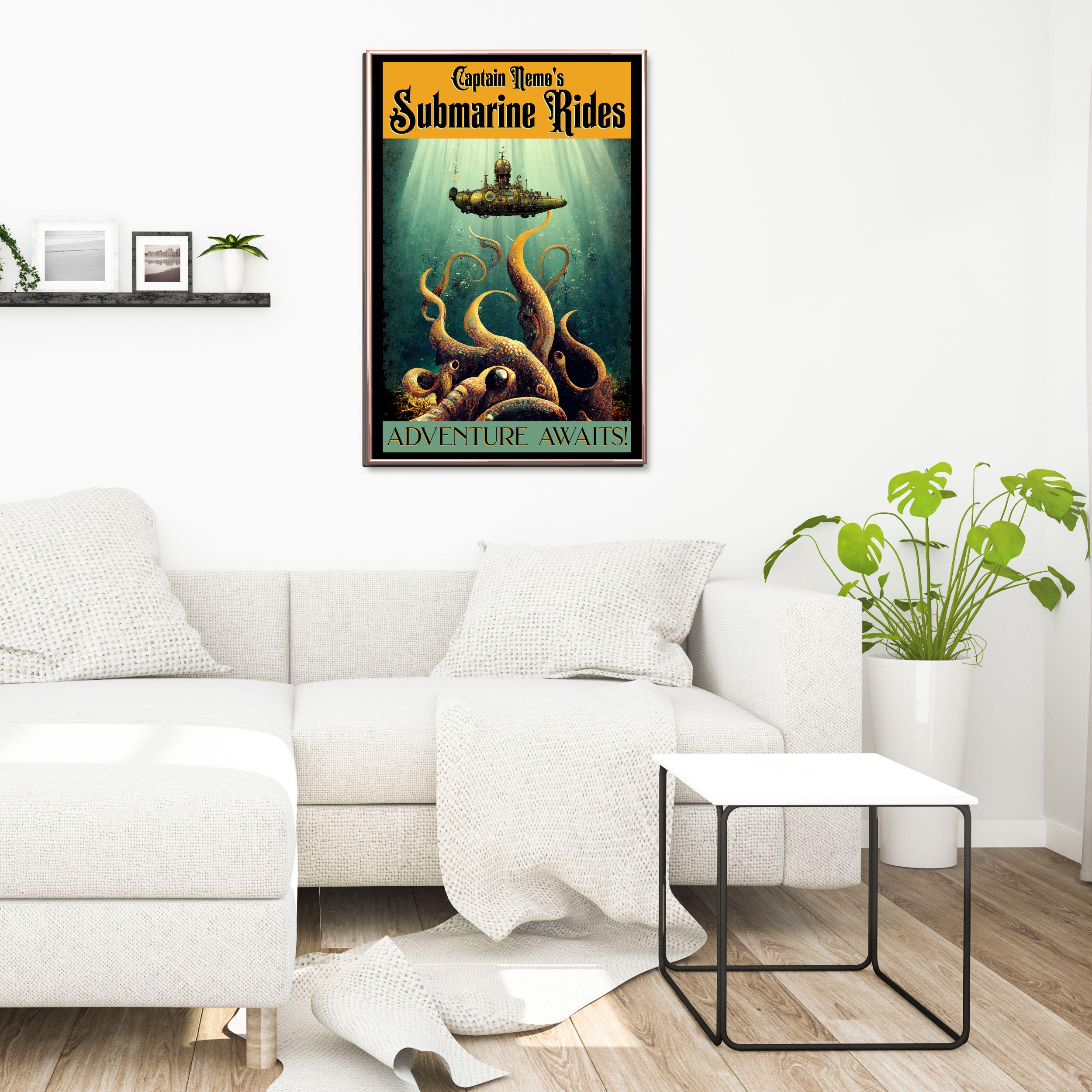 ジュール・ヴェルヌ ポスター ジュール・ヴェルヌ アートプリント 海底