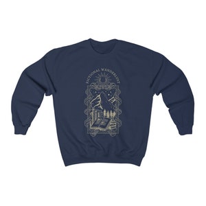 Bookish sweater Fictieve Wanderlust Book Sweater Reading Sweatshirt Bookish Crewneck Dark Academia Clothing Poet Shirt afbeelding 7