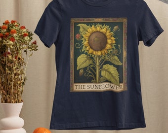 ボタニカルタロットカードシャツ ひまわりタロットシャツ ひまわり