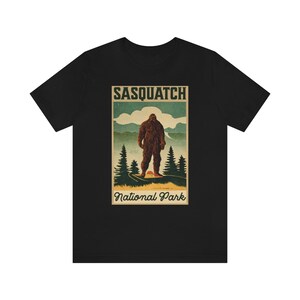 Sasquatch Shirt Vintage Poster Style Bigfoot Shirt Cryptid Shirt National Park Shirt Big Foot Shirt Supernatural Shirt Cryptids Folklore Tee image 4