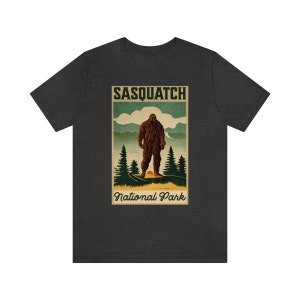 Sasquatch Shirt Vintage Poster Style Bigfoot Shirt Cryptid Shirt National Park Shirt Big Foot Shirt Supernatural Shirt Cryptids Folklore Tee image 5