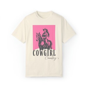 Cowgirl Country Shirt Comfort Colors Pink Cowgirl Shirt Costume Western Graphic Tee Country Shirts Cowgirl Outfit Cowgirl Costume image 4