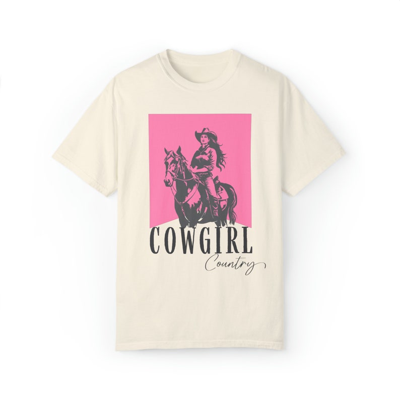 Cowgirl Country Shirt Comfort Colors Pink Cowgirl Shirt Costume Western Graphic Tee Country Shirts Cowgirl Outfit Cowgirl Costume image 4