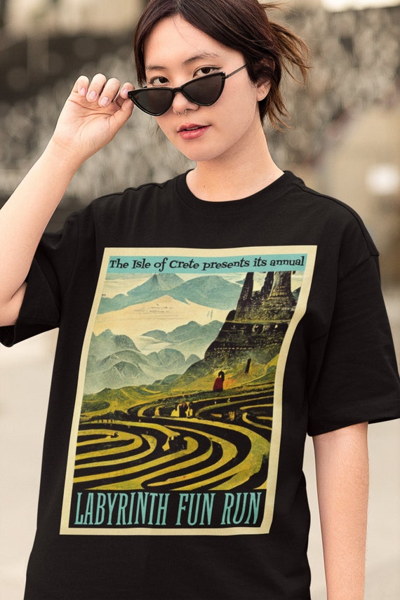 Labyrinth Vintage Poster Shirt Greek Mythology Shirt Dark Academia Clothing Literary Shirt Bookish Shirt Greek Gods Funny Greek Myth Shirt