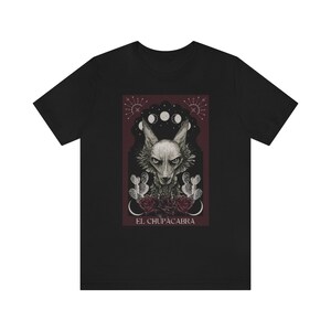 El Chupacabra Shirt Cryptid Shirt Chupacabra Tarot Card Shirt Cryptid Tarot Supernatural Shirt Cryptids T-Shirt Folklore Shirt Cryptidcore image 4