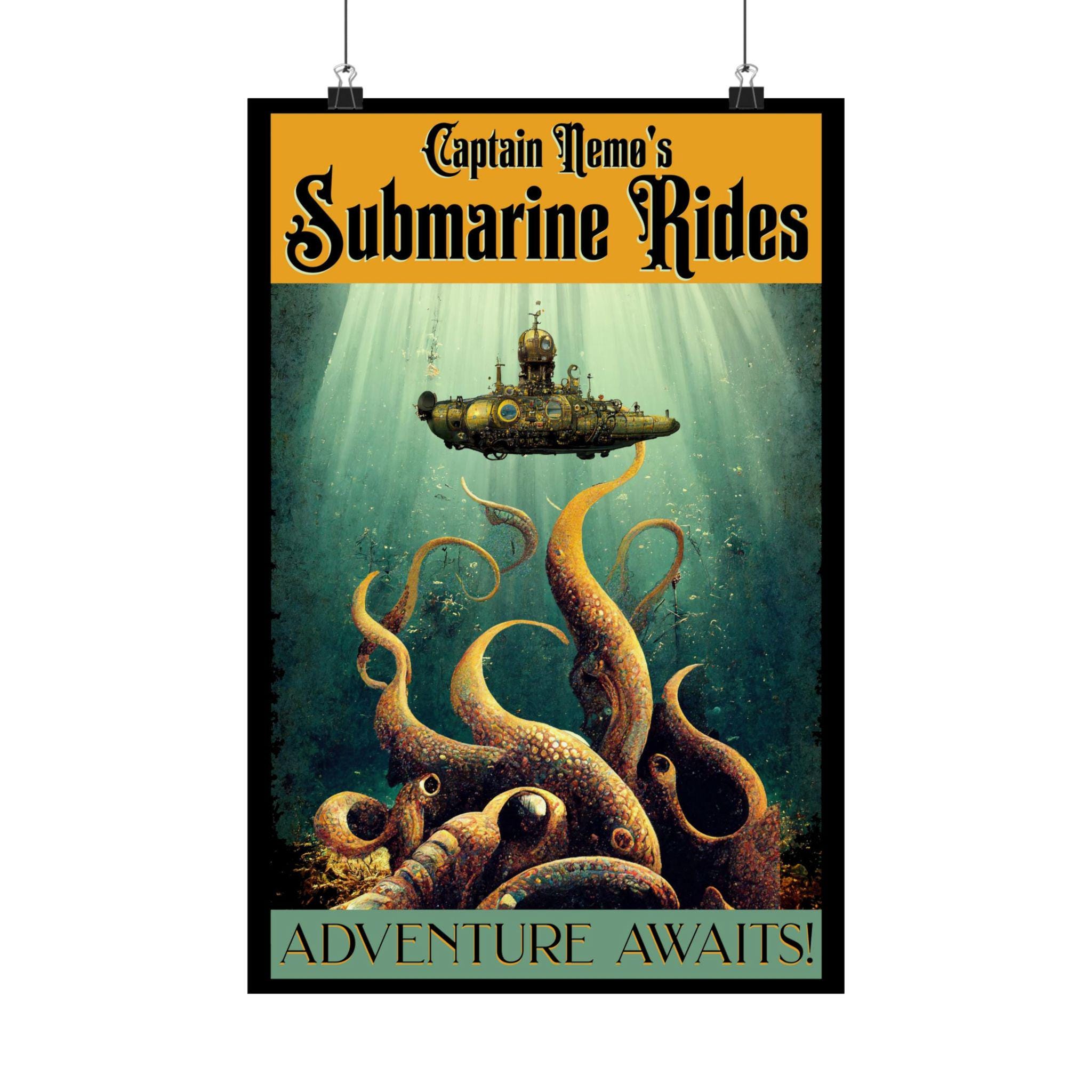 ジュール・ヴェルヌ ポスター ジュール・ヴェルヌ アートプリント 海底