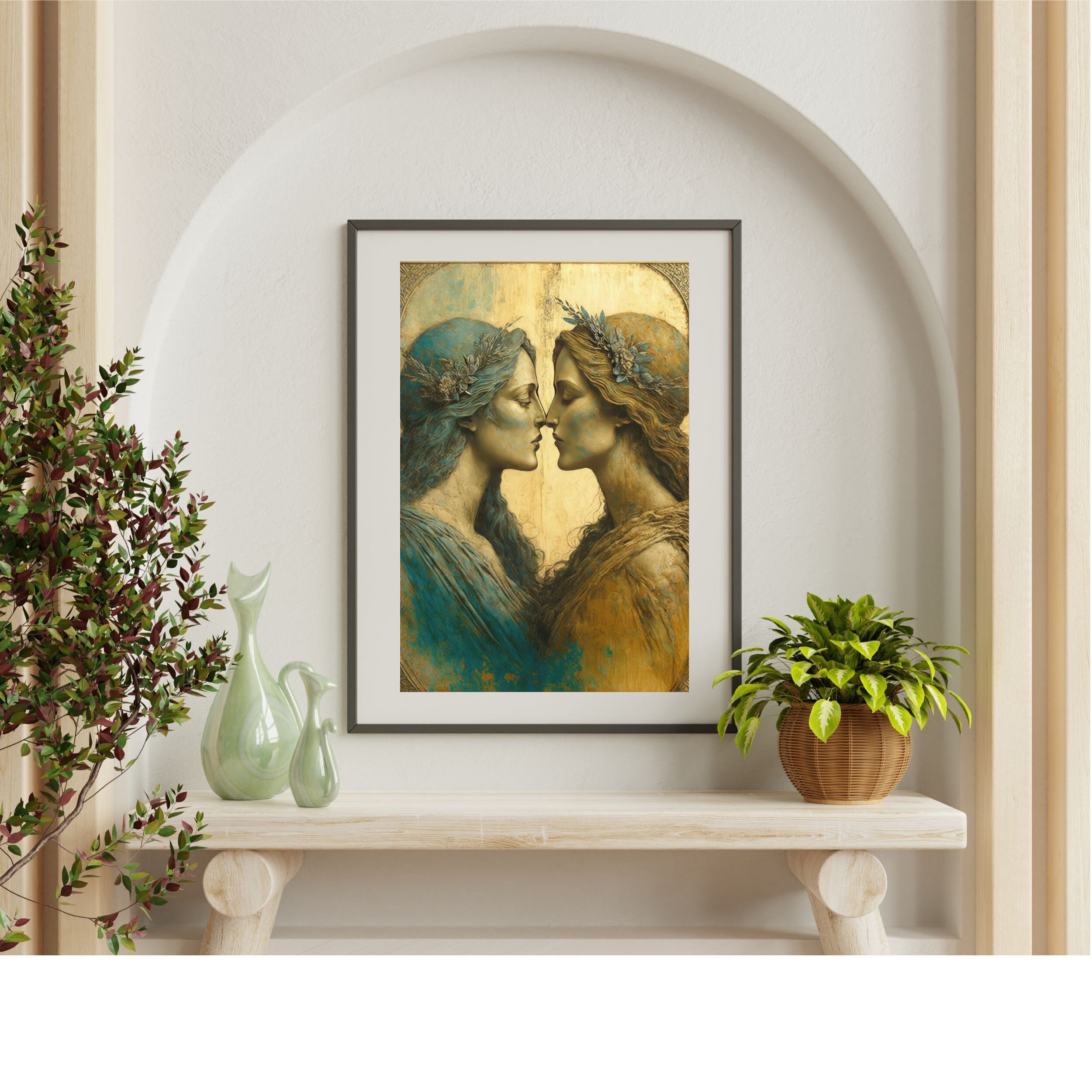 Greek Goddess Sapphic Art Print Lesbian Wall Art Sapphic Queer Art