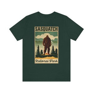 Sasquatch Shirt Vintage Poster Style Bigfoot Shirt Cryptid Shirt National Park Shirt Big Foot Shirt Supernatural Shirt Cryptids Folklore Tee image 6