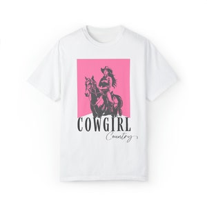 Cowgirl Country Shirt Comfort Colors Pink Cowgirl Shirt Costume Western Graphic Tee Country Shirts Cowgirl Outfit Cowgirl Costume image 5
