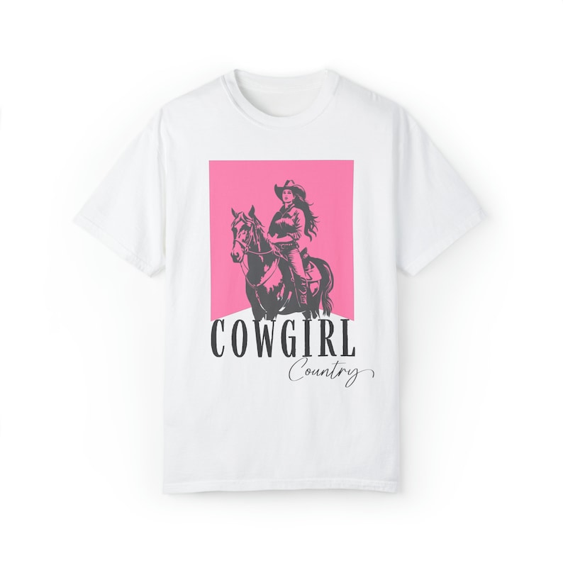 Cowgirl Country Shirt Comfort Colors Pink Cowgirl Shirt Costume Western Graphic Tee Country Shirts Cowgirl Outfit Cowgirl Costume image 5