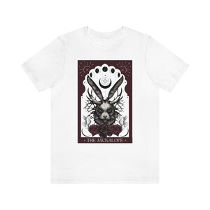 Jackalope Shirt Cryptid Shirt Jackalope Tarot Karte T Shirt Cryptid Tarot Shirt Supernatural Cryptids T-Shirt Folklore Cryptidcore Shirt Bild 7