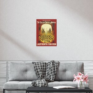 Griechische Mythologie Kunstdruck Griechische Mythologie Poster Labyrinth Fun Run Vintage Stil Poster Mythologie Wandkunst Griechische Wandkunst Bild 4