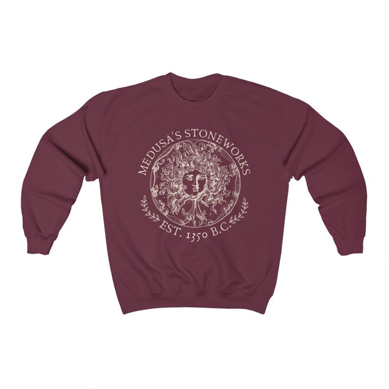 Sweat Medusa Sweat livresque Sweat livre Sweat lecture mythologie grecque Dark Academia Vêtements Chemise poète image 5