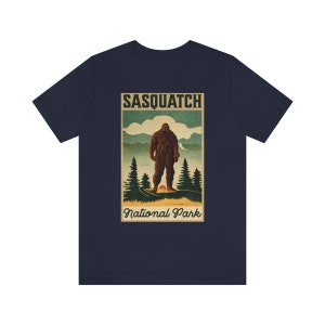Sasquatch Shirt Vintage Poster Style Bigfoot Shirt Cryptid Shirt National Park Shirt Big Foot Shirt Supernatural Shirt Cryptids Folklore Tee image 3