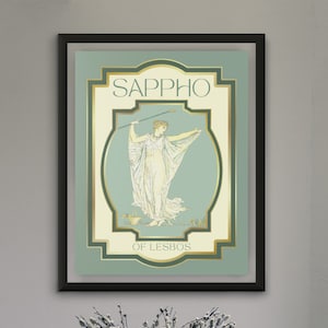 Arte Sáfico Arte Lésbico Arte Sáfico Imprimir Art Deco Safo Imprimir Arte Queer Arte Lésbico Arte Lésbico Arte WLW Arte Lésbico Arte Orgullo Sutil Arte
