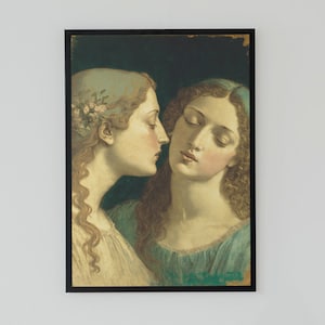 Sapphic Art Lesbian Art Sapphic Art Print Sapphic Classic Art Print Queer Art Lesbian Art Print Queer Art Print WLW Art Renaissance Art