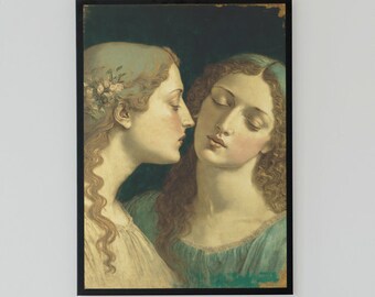 Sapphic Art Lesbian Art Sapphic Art Print Sapphic Classic Art Print Queer Art Lesbian Art Print Queer Art Print WLW Art Renaissance Art