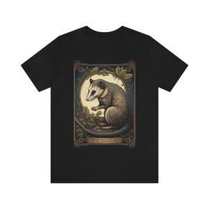 The Possum Tarot Card Shirt Possum Shirt Opossum Shirt Tarot Shirt Tarot Shirts Women Tarot Card T Shirt Possum Gifts Cottagecore Shirt image 5