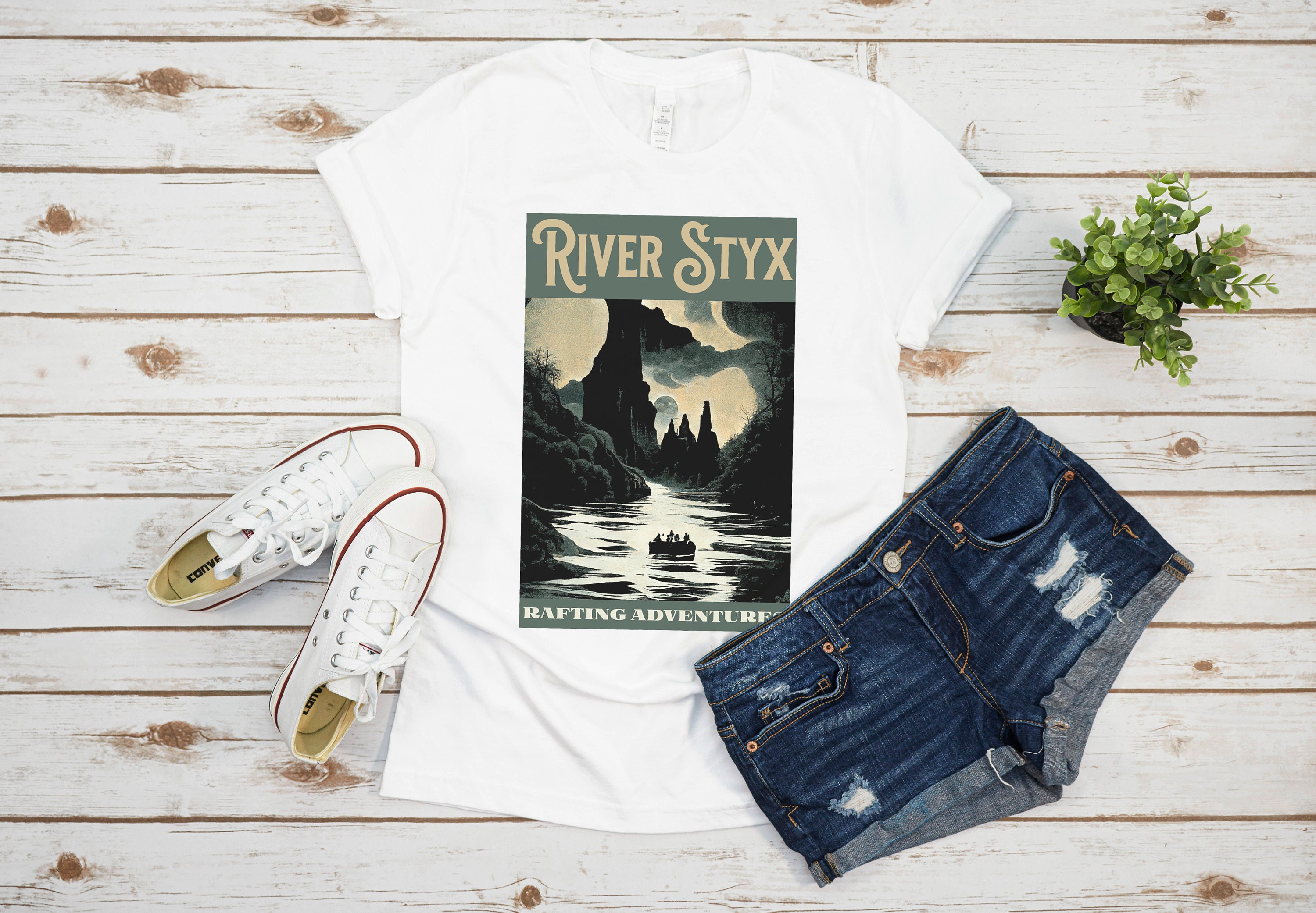 River Styx Rafting Adventures Vintage Poster Shirt Greek