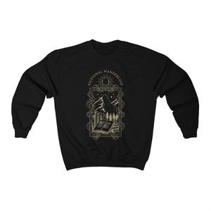 Bookish sweater Fictieve Wanderlust Book Sweater Reading Sweatshirt Bookish Crewneck Dark Academia Clothing Poet Shirt afbeelding 5