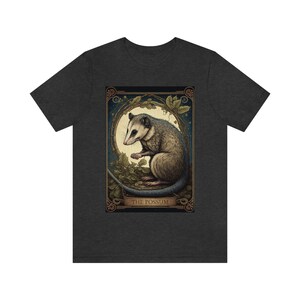 The Possum Tarot Card Shirt Possum Shirt Opossum Shirt Tarot Shirt Tarot Shirts Women Tarot Card T Shirt Possum Gifts Cottagecore Shirt image 4
