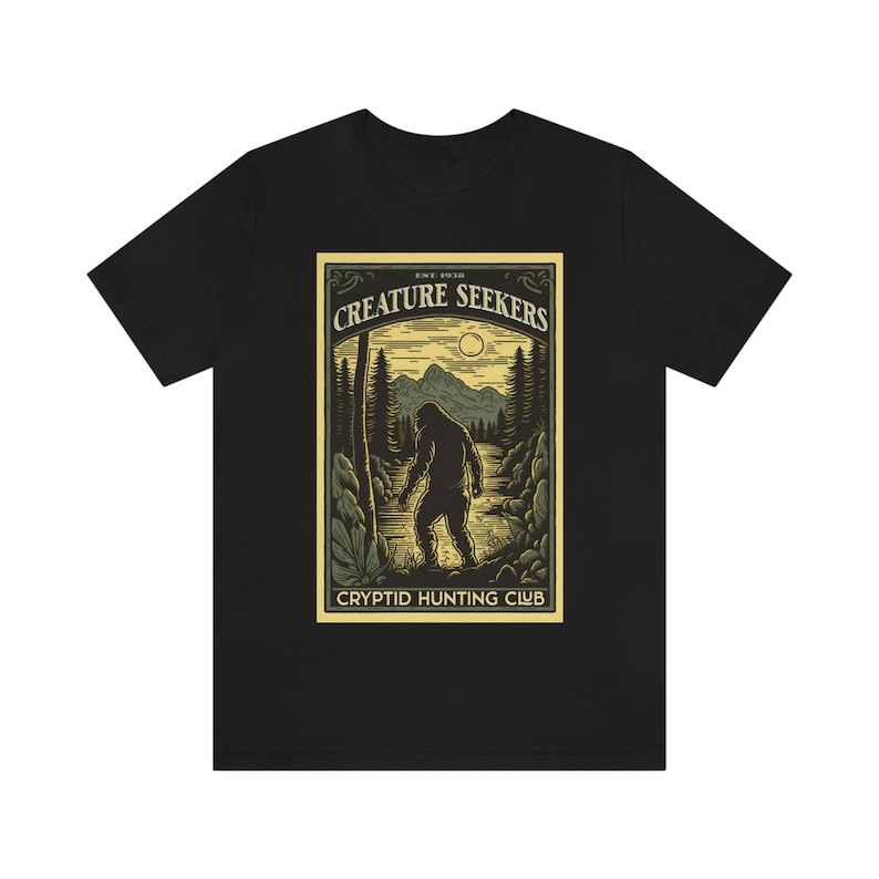 Creature Seekers Cryptid Hunting Club Shirt Cryptid Shirt Cryptidcore Shirt Crytozoology Shirt Bigfoot Shirt Sasquatch Shirt Mothman Shirt image 4