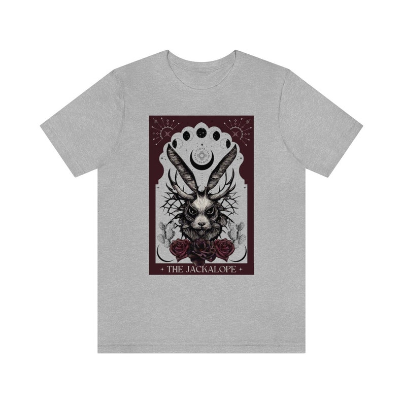 Jackalope Shirt Cryptid Shirt Jackalope Tarot Karte T Shirt Cryptid Tarot Shirt Supernatural Cryptids T-Shirt Folklore Cryptidcore Shirt Bild 5