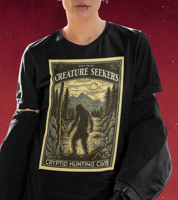 Creature Seekers Cryptid Hunting Club Shirt Cryptid Shirt Cryptidcore Shirt Crytozoology Shirt Bigfoot Shirt Sasquatch Shirt Mothman Shirt