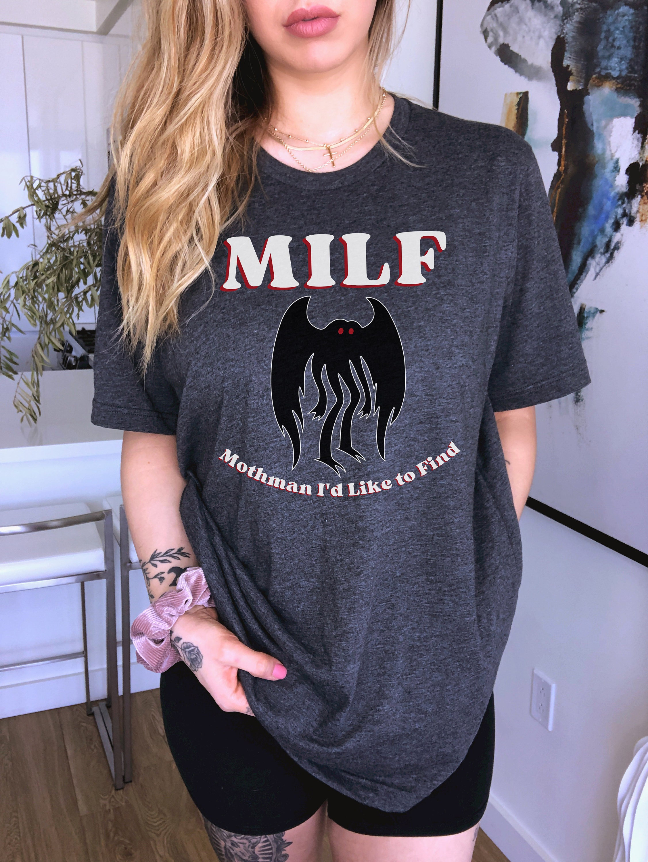 Mothman Shirt Mothman MILF Shirt Funny Mothman T-shirt Cryptid