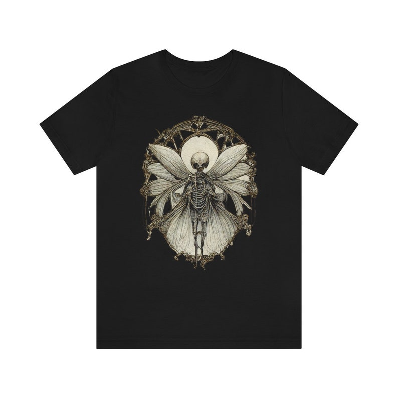Goblincore Shirt Skeleton Fairy Shirt Grunge Fairycore Shirt Fairy Grunge Shirt Dark Cottagecore Shirt Dark Fairycore Clothing image 5
