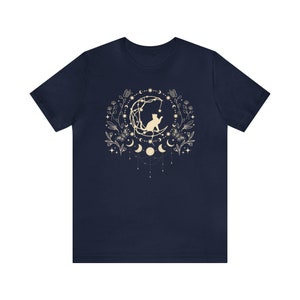 Mystical Cat Shirt Whimsigoth Shirt Mystical Shirt Celestial Shirt Whimsigoth Clothing Whimsigoth Fashion Goth Clothes Dark Cottagecore Tee image 6