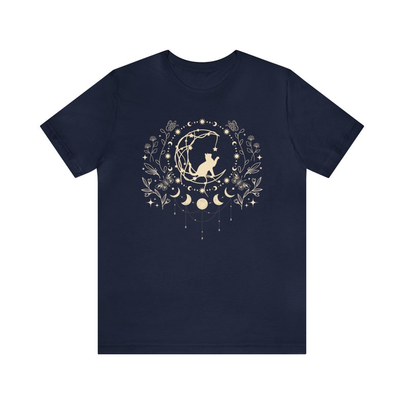 Mystical Cat Shirt Whimsigoth Shirt Mystical Shirt Celestial Shirt Whimsigoth Clothing Whimsigoth Fashion Goth Clothes Dark Cottagecore Tee image 6