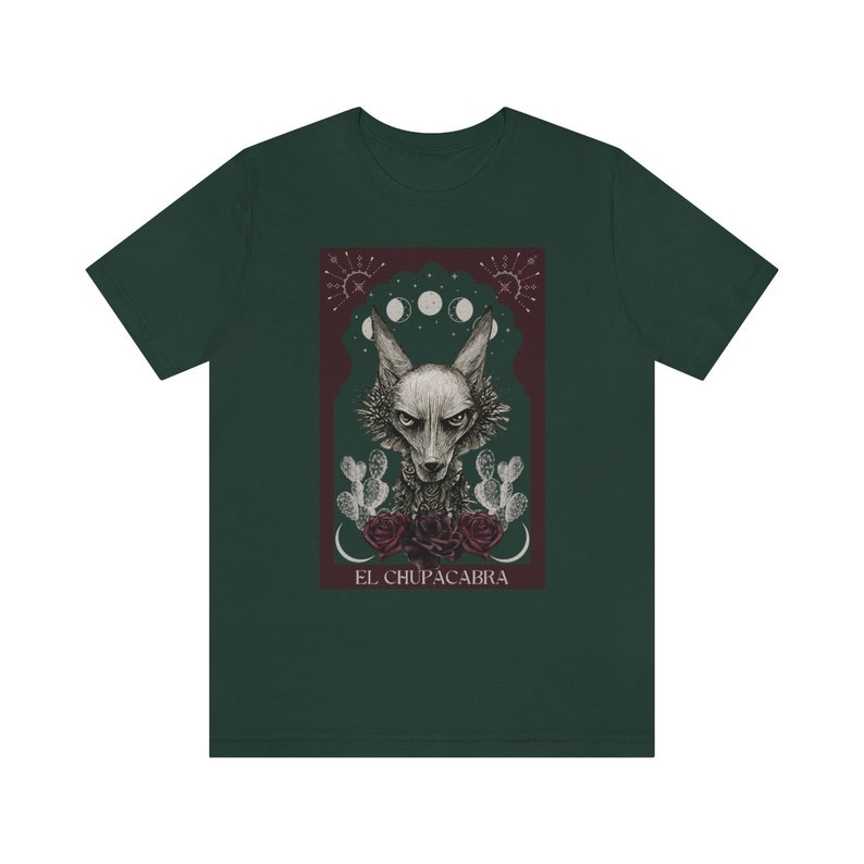 El Chupacabra Shirt Cryptid Shirt Chupacabra Tarot Card Shirt Cryptid Tarot Supernatural Shirt Cryptids T-Shirt Folklore Shirt Cryptidcore image 6