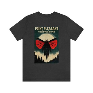 Mothman Shirt Vintage Poster Style Mothman Shirt Cryptid Shirt Supernatural Shirt Cryptids T-Shirt Folklore Shirt Halloween Shirt image 5