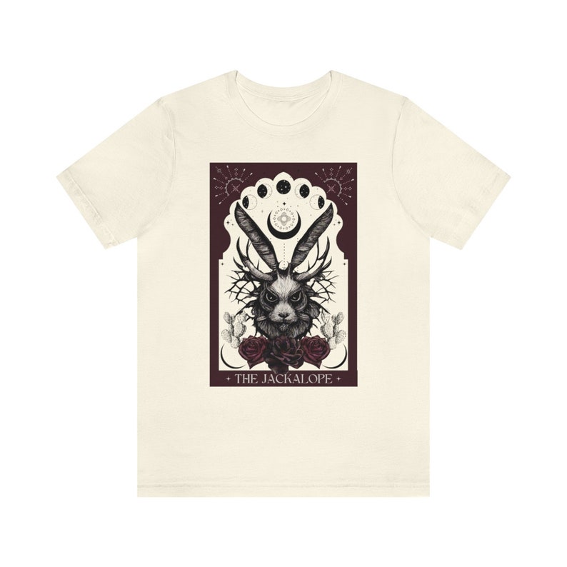 Jackalope Shirt Cryptid Shirt Jackalope Tarot Karte T Shirt Cryptid Tarot Shirt Supernatural Cryptids T-Shirt Folklore Cryptidcore Shirt Bild 4