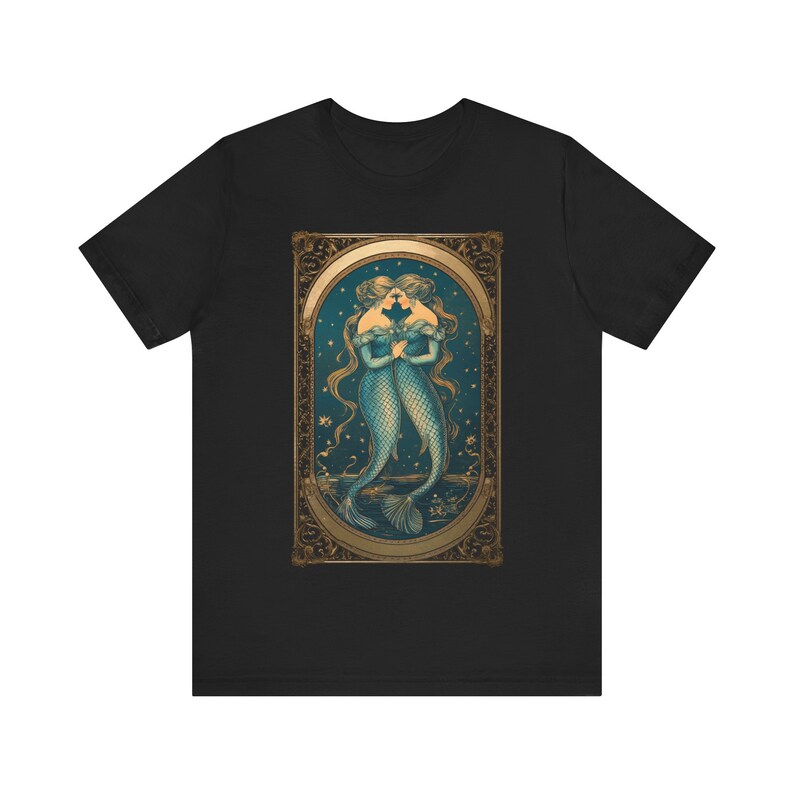 Camisa de sirena lesbiana Camisa sáfica Camisa sirenacore Camisa de cartas Tarot Camisa lésbica Ropa sáfica Camisas de tarot Mujeres Camisa queer imagen 5