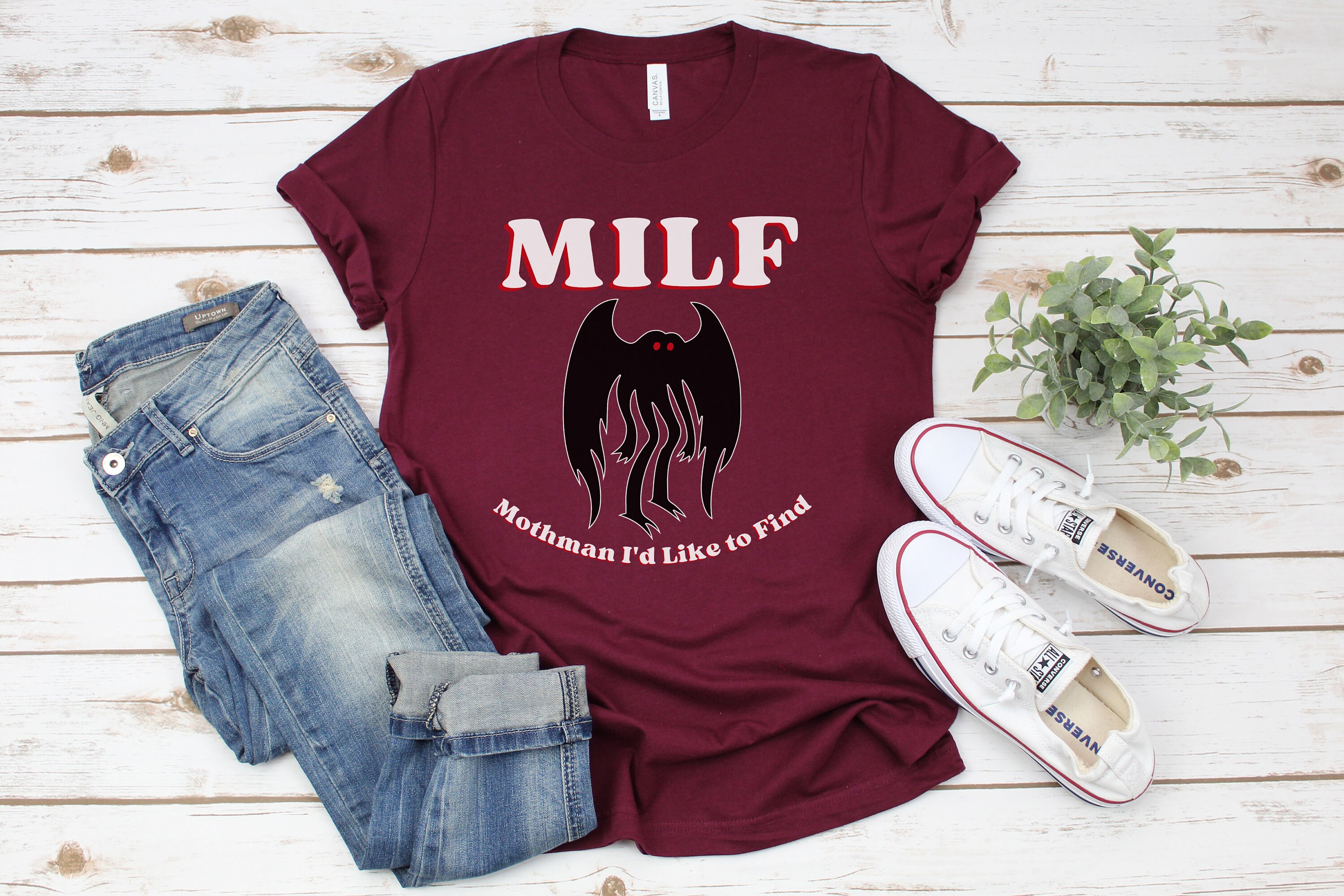 Mothman Shirt Mothman MILF Shirt Funny Mothman T-shirt Cryptid
