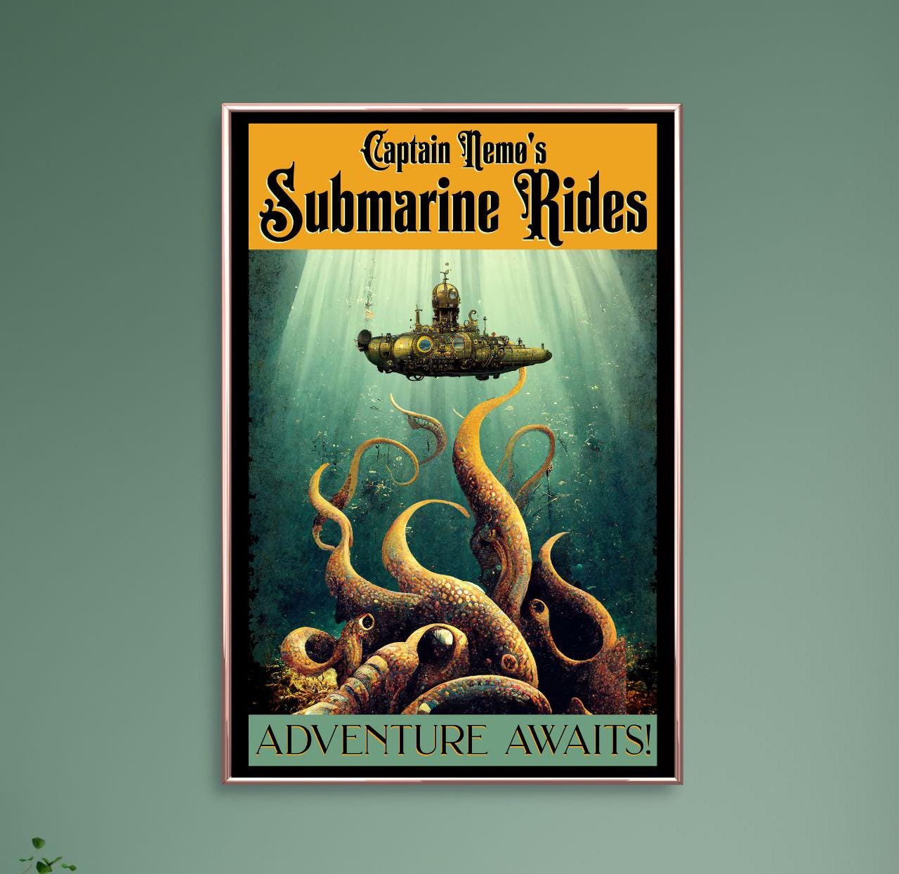 ジュール・ヴェルヌ ポスター ジュール・ヴェルヌ アートプリント 海底