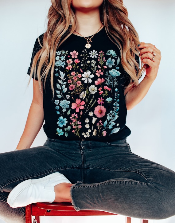Trans Pride Wildflowers Shirt Subtle Trans Pride Shirt Trans Shirt Discreet Pride Shirt Pride Outfit Trans Flower Shirt LGBTQ Pride Shirt