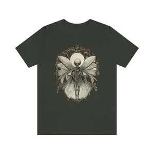 Goblincore Shirt Skeleton Fairy Shirt Grunge Fairycore Shirt Fairy Grunge Shirt Dark Cottagecore Shirt Dark Fairycore Clothing image 4