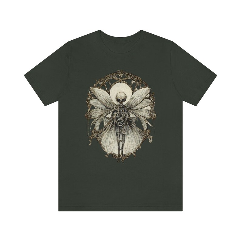 Goblincore Shirt Skeleton Fairy Shirt Grunge Fairycore Shirt Fairy Grunge Shirt Dark Cottagecore Shirt Dark Fairycore Clothing image 4