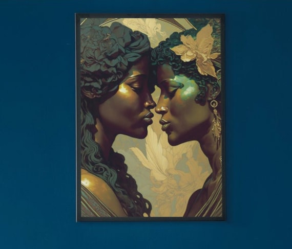 その他 Sapphic Art (Temptation Collection) Sapphic Art Lesbian Art Sapphic Art Print Queer Art Lesbian Art