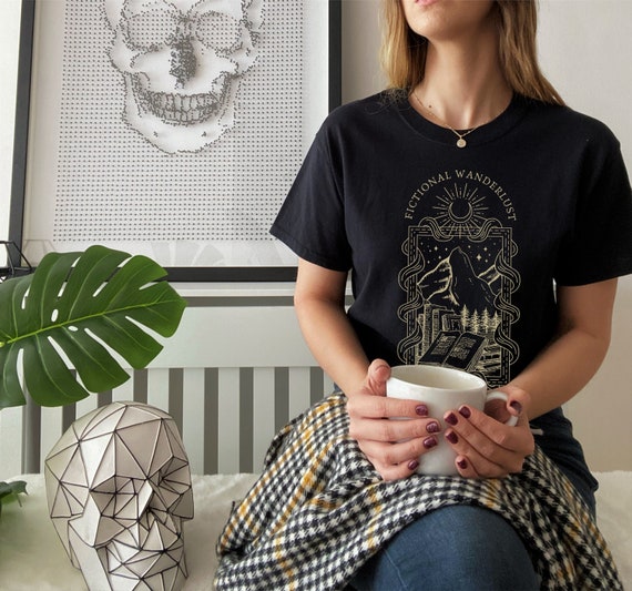 Fictional Wanderlust Shirt Literature Shirt Poet Shirt Dark Academia Clothing Bookish Literary Shirt English Major English Teacher Gift