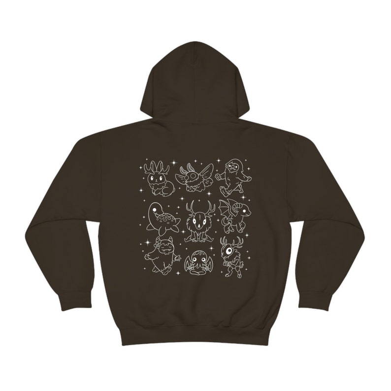 Celestial Cryptid Hoodie Cryptidcore Sweatshirt Cryptozoology Shirt Cute Cryptid Sweater Baby Cryptids Mothman Shirt Bigfoot Sasquatch Shirt image 5