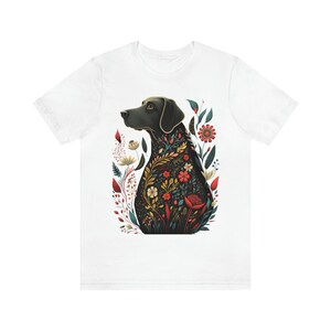 Floral Black Lab Shirt Cottagecore Black Labrador Mom Shirt Black Lab Shirt Cottagecore Clothes Black Lab Lover Gift Floral Dog Shirt image 7