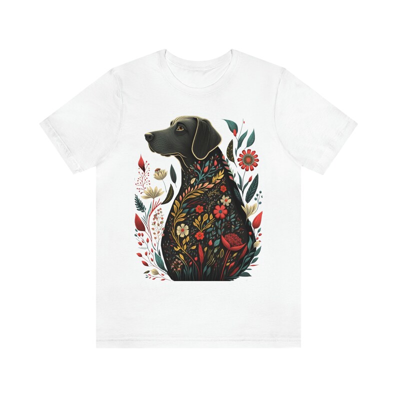 Floral Black Lab Shirt Cottagecore Black Labrador Mom Shirt Black Lab Shirt Cottagecore Clothes Black Lab Lover Gift Floral Dog Shirt image 7